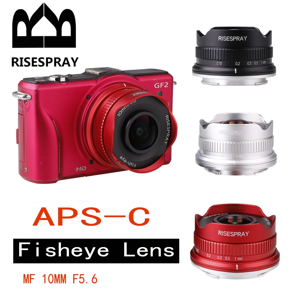 10 mm F5,6 Fisheye APS-C Objektiv MF Focus für Canon EOSM Sony E Canon EF-M Fuji FX Olympus M4/3 Panasonic M4/3 Bajonettkörper Image