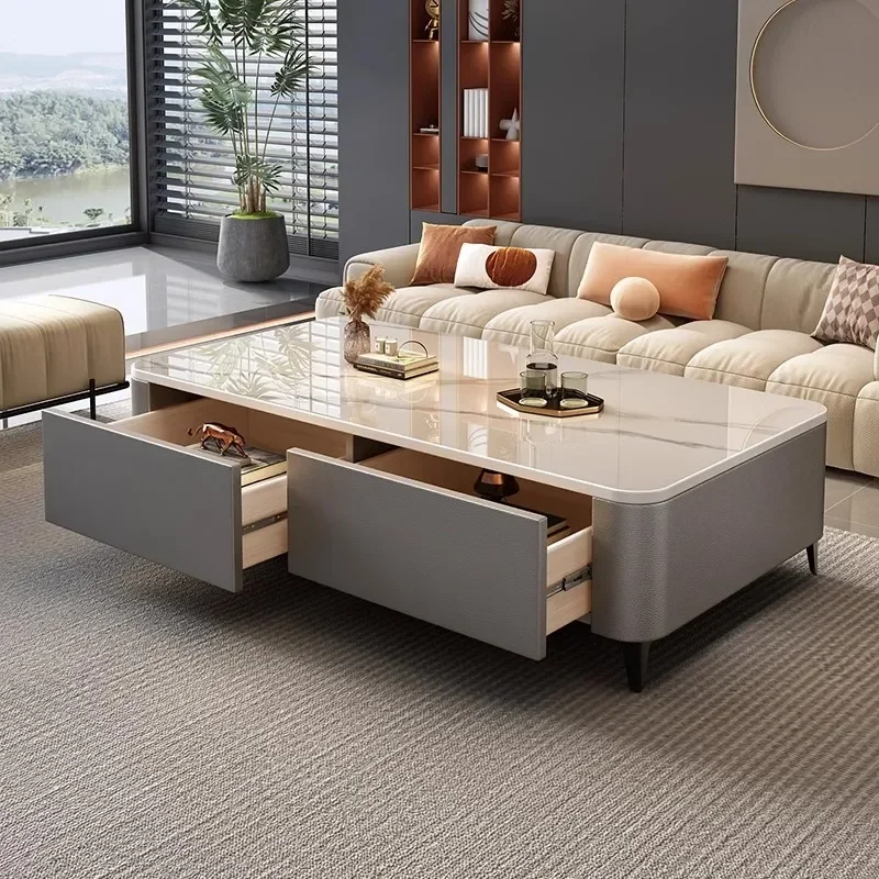 Felsplatten-Couchtisch, Wohnzimmer, Haushalt, kleine Wohnung, 2024, neuer Couchtisch, Internet-Promi, moderner, einfacher Couchtisch