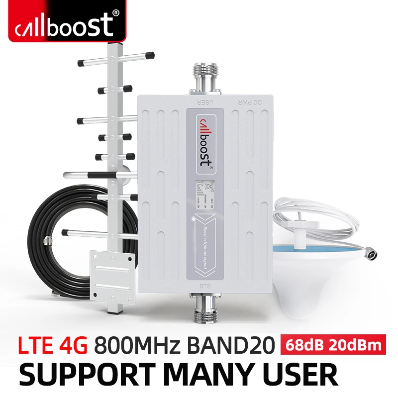 Callboost 800 MHz LTE Handy-Mobilverstärker 4G Signalverstärker Band 20 4G Netzwerk-Repeater GSM 2G 3G 4G Antennenverstärker Image