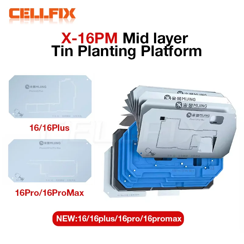 Mj z20pro Mid-Layer-Pflanz dose Vorlage für iPhone x xs 11 12 13 14 15 Pro Max Mini-Motherboard BGA Reballing Schablonen plattform Image