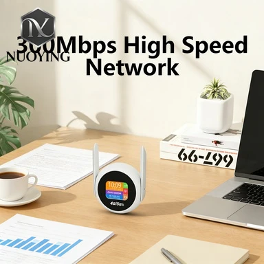 Tragbarer 4G LTE WLAN-Router mit 6 SIM-Karten-Slots Mobiler Hotspot Ethernet-Anschluss Hochgeschwindigkeit für Zuhause Reisen Outdoor Camping Image