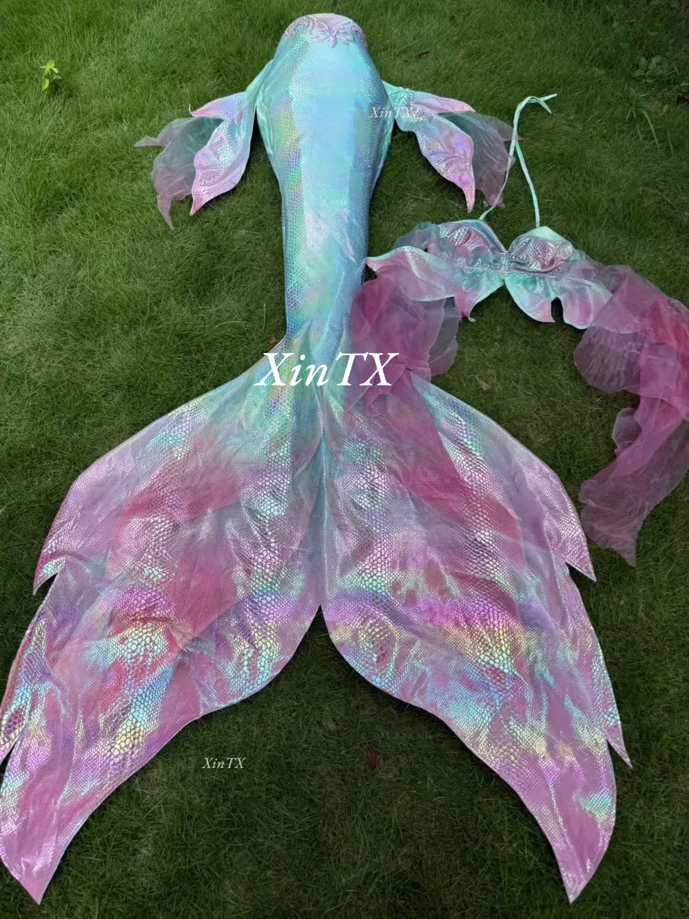 2025 HEIßER Meerjungfrau Schwanz Frau Badeanzug Heißer Stanzen Stoff Erwachsene Meerjungfrau Cosplay Kostüm Traum Garn Design Pool Party Image