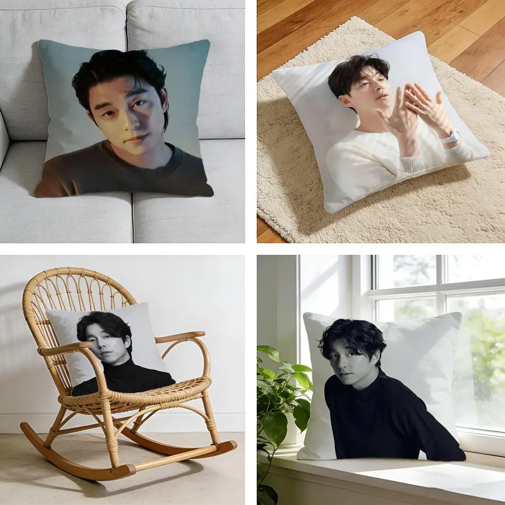 Hot Actor G-Gong YooS Kissenbezug, kurzer Plüsch-Kissenbezug für Bett, Sofa, Auto, waschbar Image