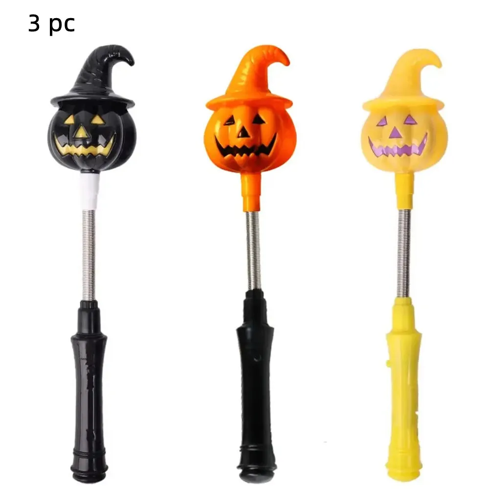 Blinkende Stäbchen Halloween Kürbis Laterne LED leuchtende Frühling Glitter Stick Cosplay süße Kürbis Geist Hand Laterne