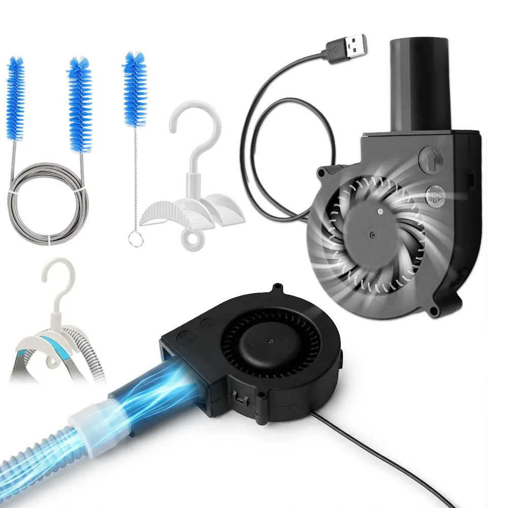 Tragbarer CPAP-Schlauchtrockner, universell für 22-mm-Schläuche, CPAP-Schlauchtrockner-Lüfter mit starkem Wind für schnelles Trocknen des Schlauchs, CPAP-Reinigungsset Image