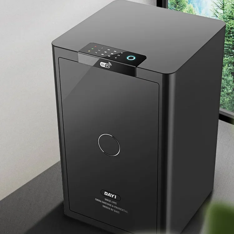 Langlebiger Top-Unlock-Safe für Zuhause, Smart Anti-Diebstahl-Tresor, kleiner 60CM Büro-Tresor aus Vollstahl mit Fingerabdrucksensor