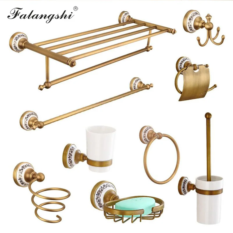 Porte-rouleau de papier toilette mural en porcelaine, ensemble de quincaillerie chaude, porte-serviette T1, bronze, vaisselle Regina, WB8803