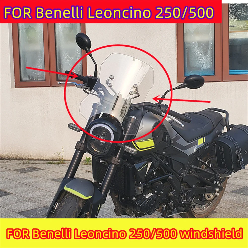 Parabrezza anteriore Per Benelli Leoncino 800 pannello parabrezza parabrezza anteriore accessori di modifica retrò in vetro