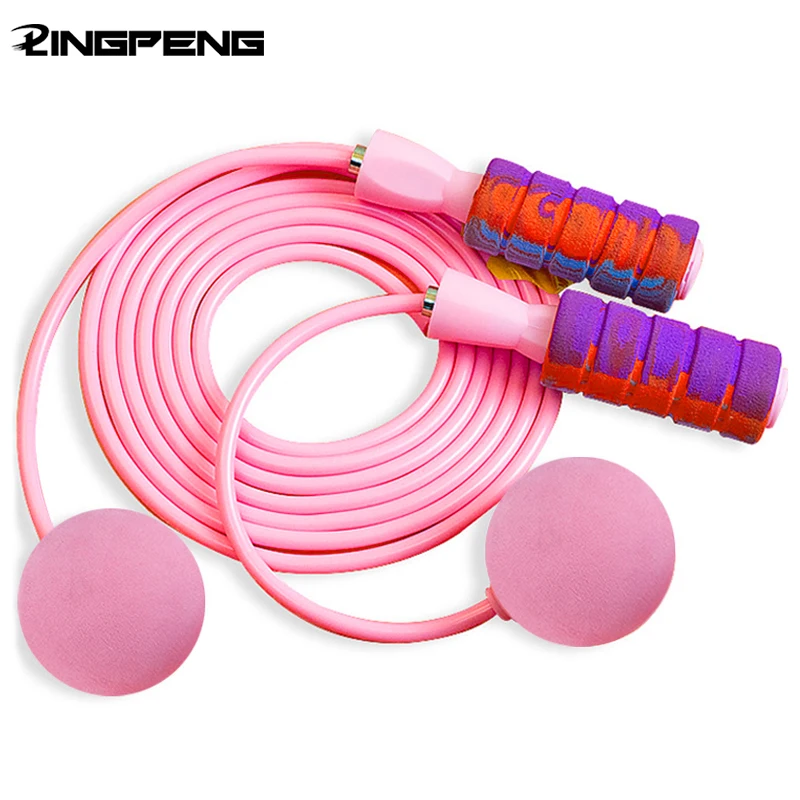 Kabelloses Doppellager-Springseil, Multifunktionales Indoor-Sportgerät, Geräuscharmes Gewichtetes Dual-Purpose Ball-/Langspringseil für Fitness