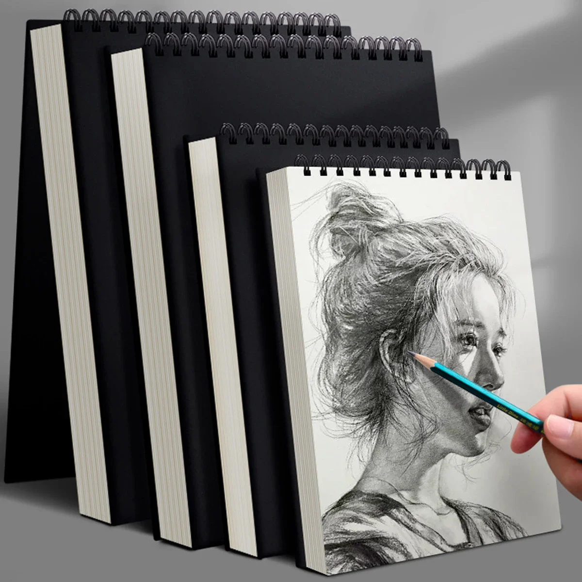 1 Packung 30-Blatt Spiralgebundenes Skizzenbuch Säurefreies Kunst-Skizzenblock für Künstlerisches Zeichnen, Malen & Schreiben Image