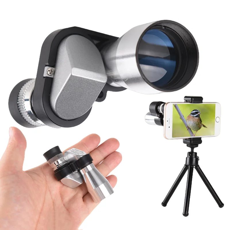8x20 HD Mini Pocket Zoom Monokular Outdoor Tragbares Teleskop für Jagd Camping Bergsteigen Wanderung Vogelbeobachtung Image