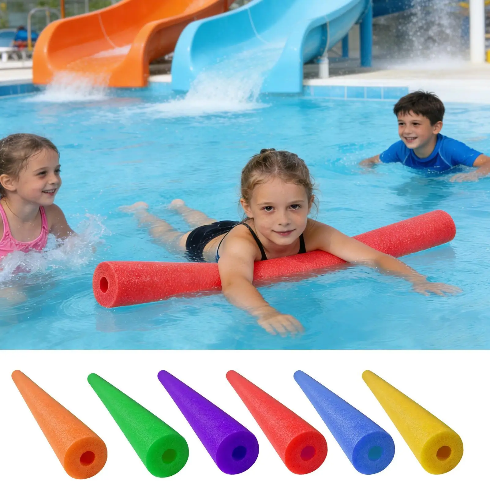 Pool-Nudeln Schaumstoffrohre Große Hohle Schaumstoff-Pool-Nudeln Trainingsgerät für Aerobic Bastelprojekte Partys Wassersport Image