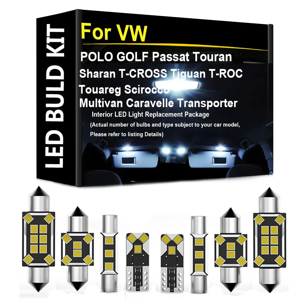 Auto-Innenraum-LED-Beleuchtung für Volkswagen VW POLO GOLF Passat Touran Sharan T-CROSS Tiguan T-ROC Touareg Scirocco Multivan Caravelle Image