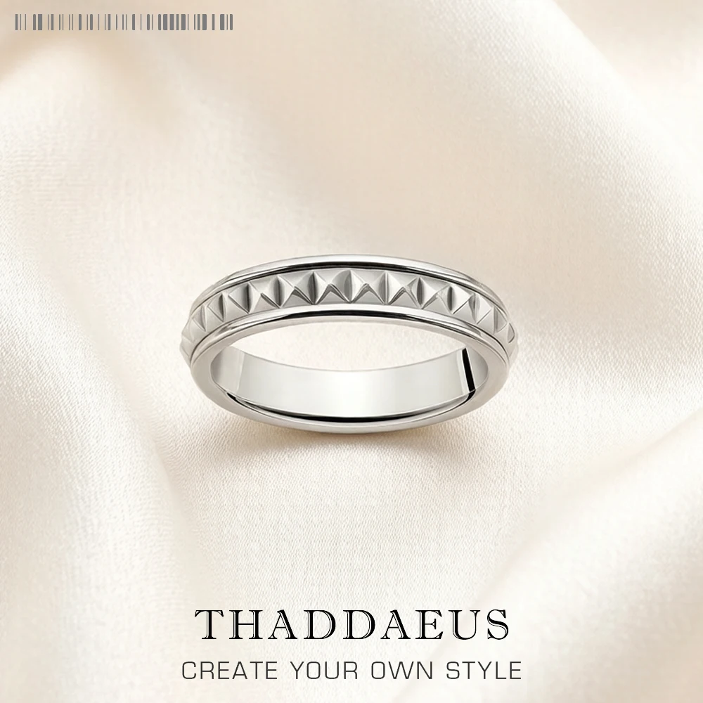 Ohrstecker-Eheringe-Ring, feiner Schmuck im europäischen Stil für Damen und Herren, Punk-Geschenk aus 925er Sterlingsilber Image