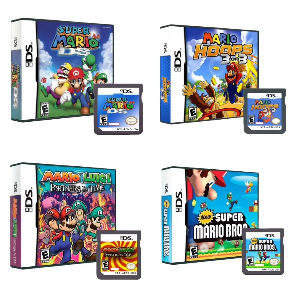 Cartouche de jeu vidéo NDS 3DS pour garçons, Mario Party Luigi Adventure EX, Mario VS Donkey Kong 2, version américaine, pour console de jeu vidéo