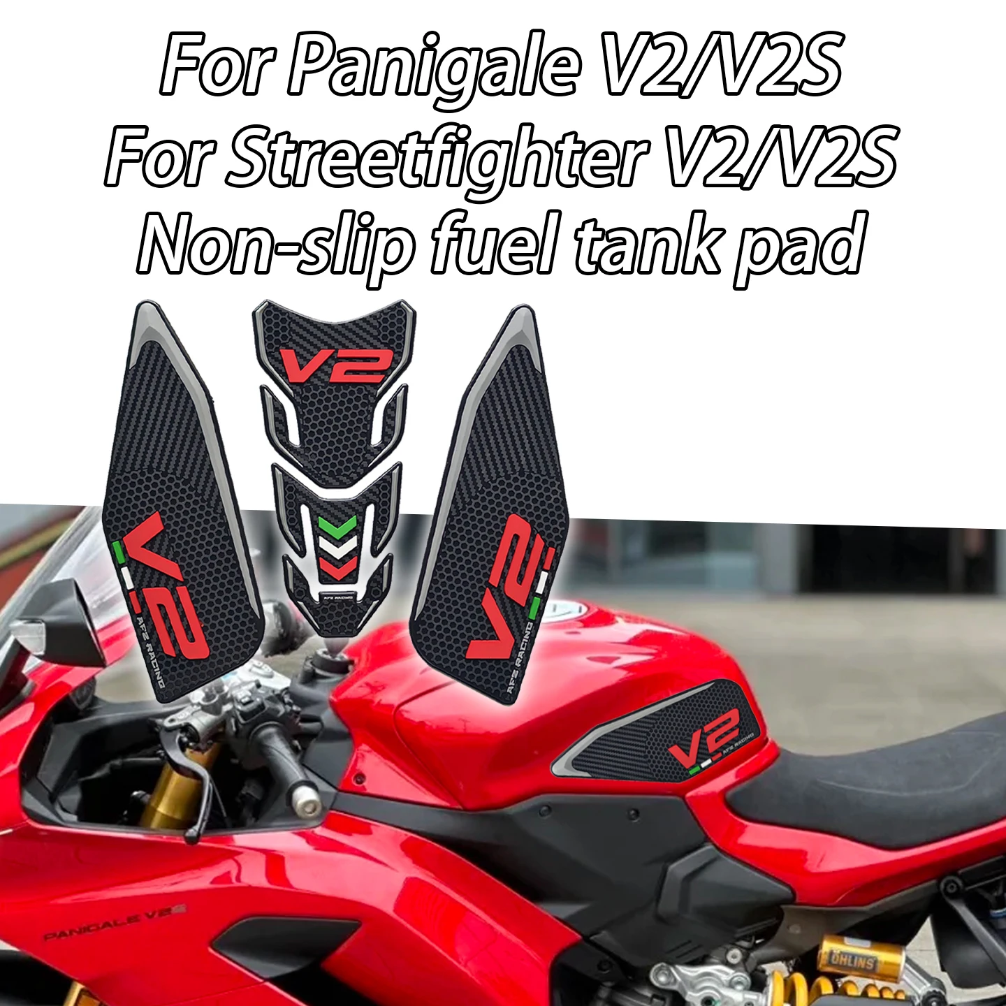 Nuovi Accessori Moto V2 S 2025 per Ducati Panigale V2 V2S Streetfighter V2 V2S, Adesivi Protettivi per Serbatoio Carburante