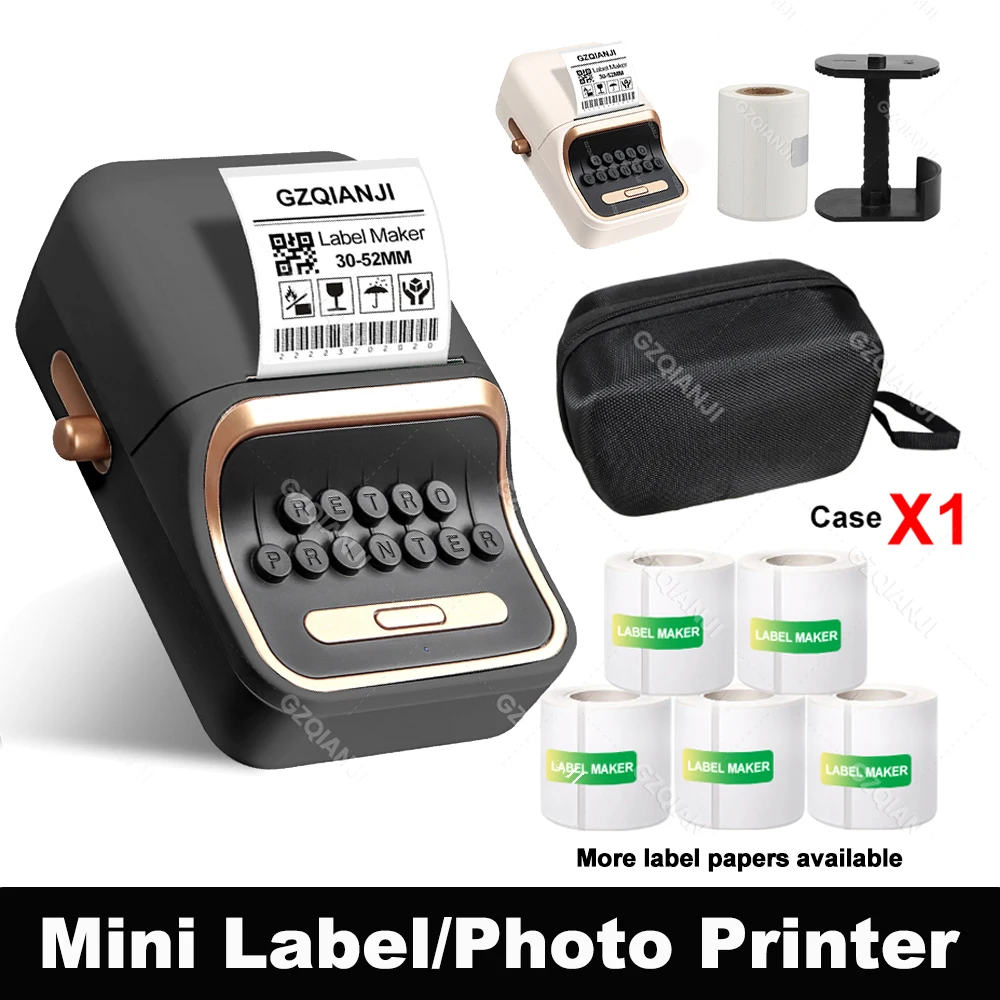 20–50 mm Etikettiermaschine, Thermodrucker, praktischer tragbarer Mini-Bluetooth-Haftnotizen-Fotodruck, Maschine für den Heimgebrauch Image