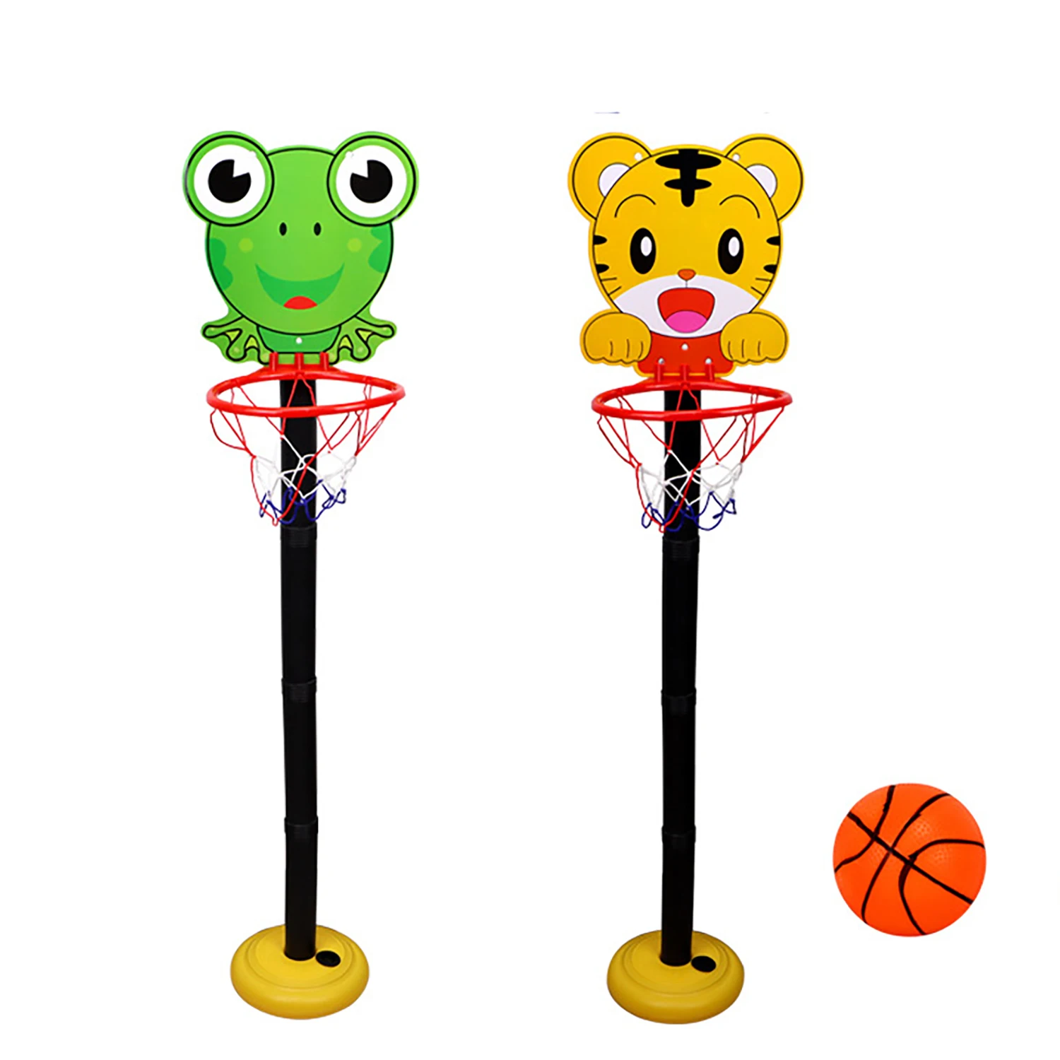 Kinder-Basketballkorb mit Standfuß, verstellbares Sportspielzeug für drinnen Image