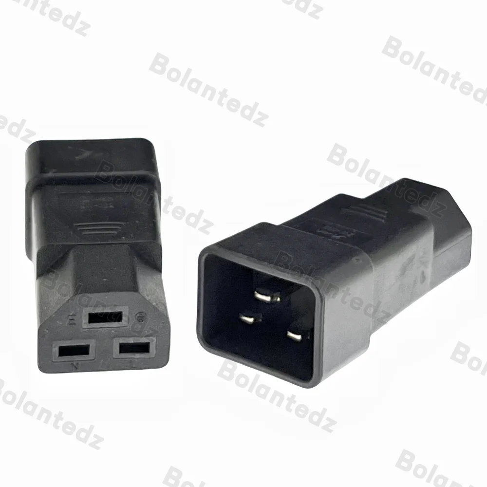 Bolantedz 1 Stück IEC 320 C20 auf IEC320 C21 C19 Stecker auf Buchse Verlängerung PDU UPS Netzteilanschluss bewertet 10 A 250 V Stecker Image