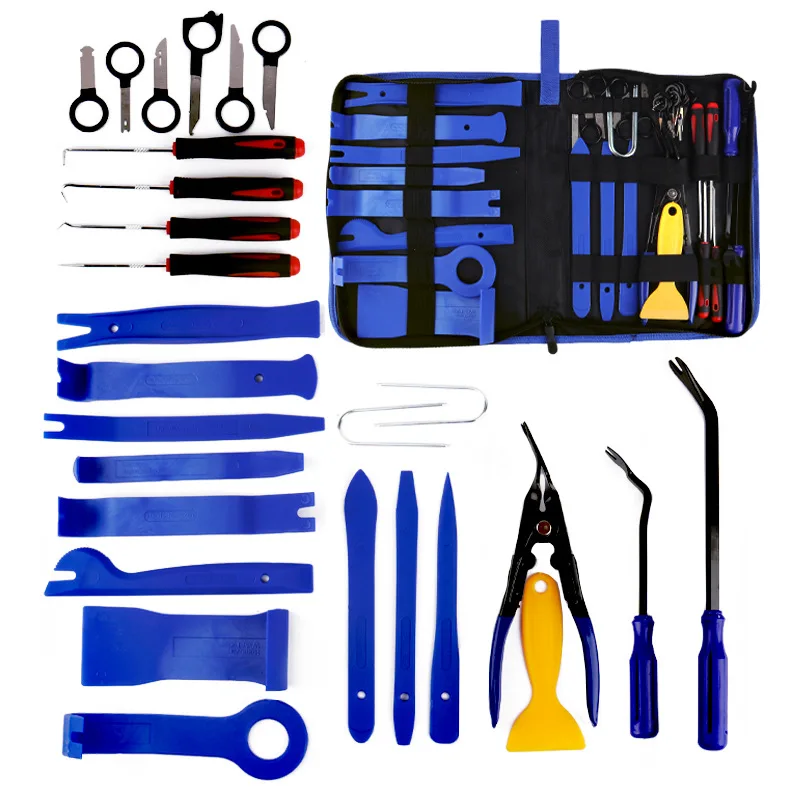 Auto Tür Clip Panel Trim Removal Tools Kits Auto Innen Wippe Umwandlung Reparatur Werkzeug Radio Navigation Klingen Demontage Image