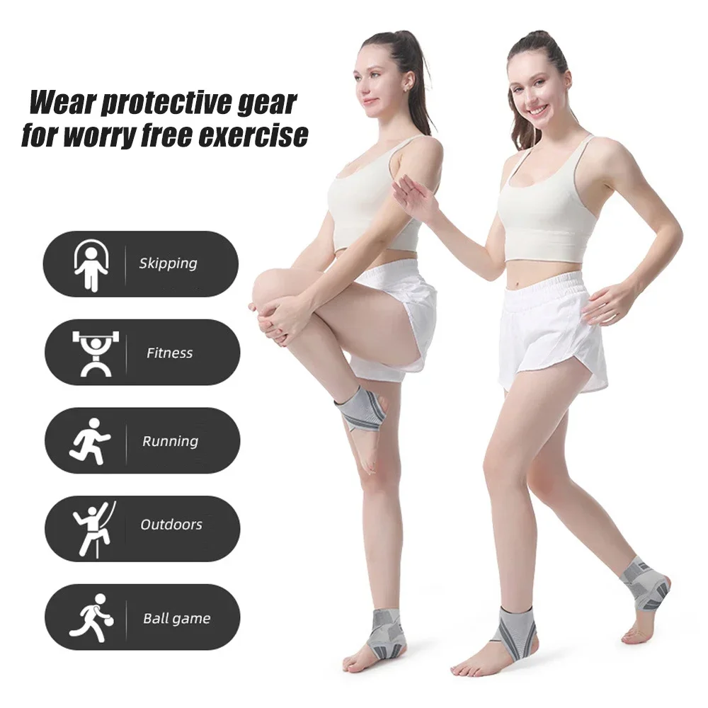 1 Stück Atmungsaktive Neopren-Knöchelbandage - Verstellbare Kompressionsstütze für Verstauchungen, Sport & Erholung - Passend für Männer & Frauen Image