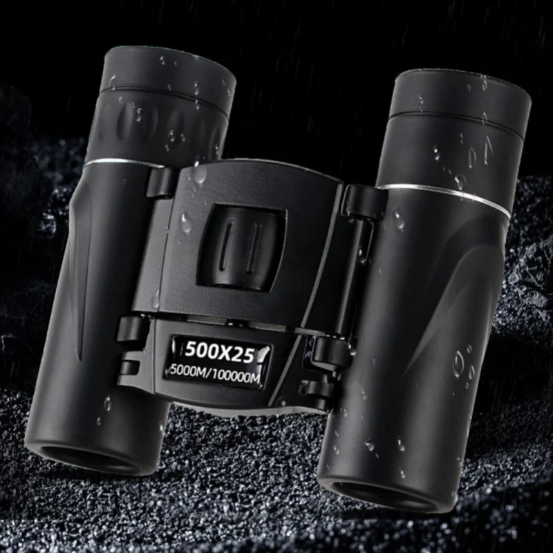 NEUES 500X25 HD-Zoom-Fernglas, faltbares Fernrohr mit großer Reichweite, BAK4-Teleskop für Camping, Outdoor-Sport Image