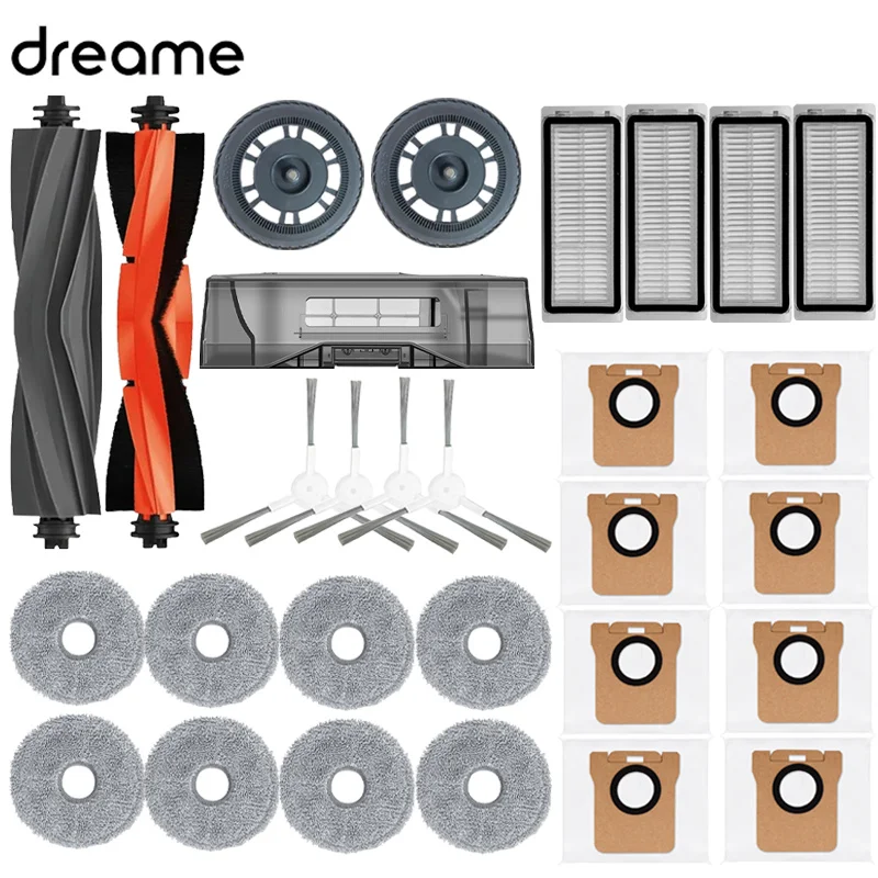 Dreame L20 Ultra Roboterstaubsauger Ersatzteile Dreame L30 Ultra Gummi Hauptseitenbürsten Mopptücher HEPA-Filter Staubbeutel Zubehör Image