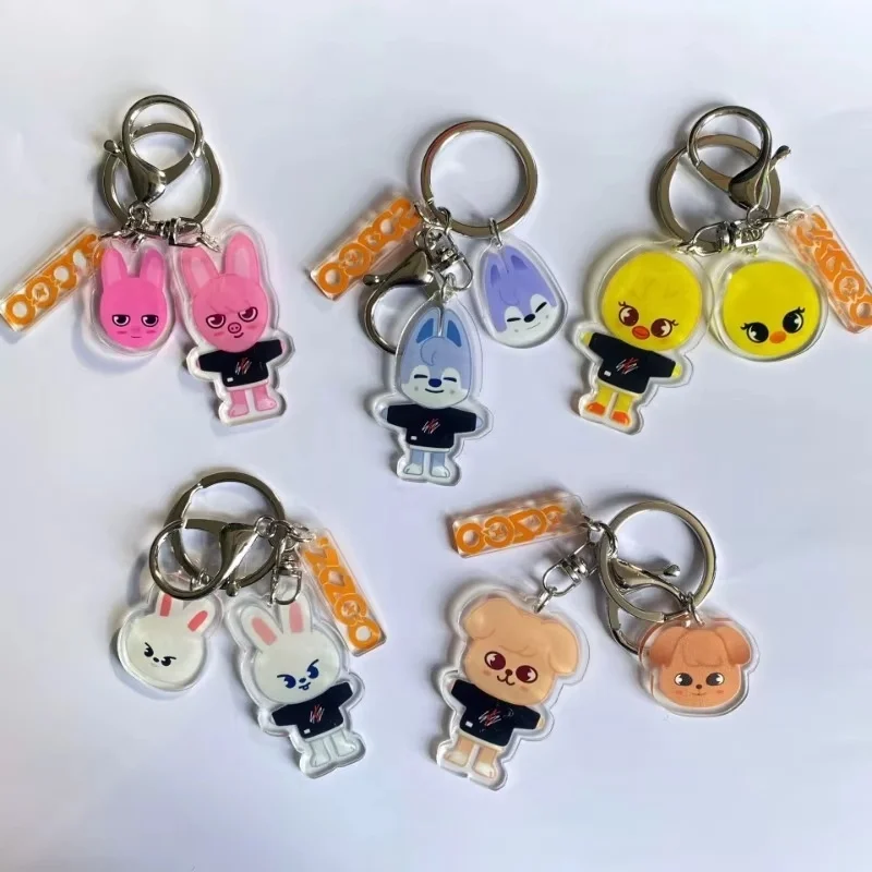 Heiß begehrter Skzoo Cartoon Schlüsselanhänger aus Acryl, doppelseitig, Taschenanhänger, Stern-Accessoires, Geschenk Image