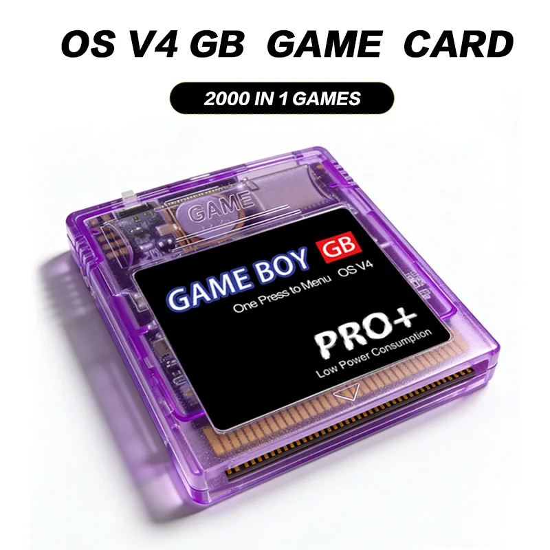 GBC-Spielkarte Gameboy Card OS V4 2000 in 1 mit 4GB TF-Karte für GB, GBC, GBA SP, GBM, GBP Spielkonsolen Image