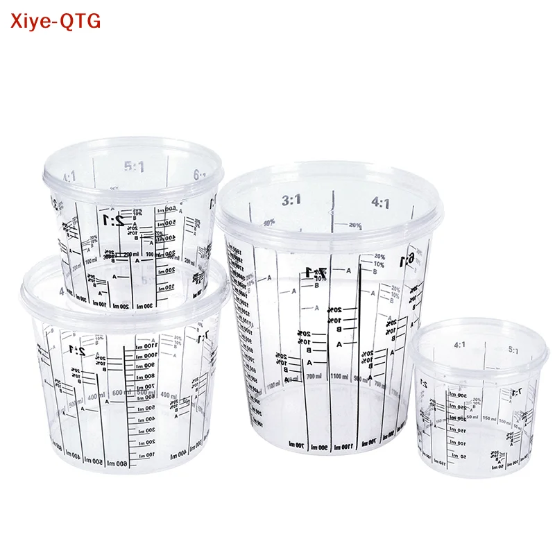 NEUER Kunststoff-Farbmischbecher PP Harter Kunststoff-Farbbecher mit Deckel