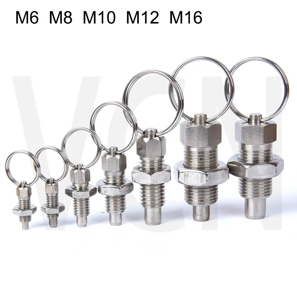 30/50/100PCS, Großhandel! Frühling Pins, Rastbolzen, Rückkehr Typ, Index Schrauben,,M6M8M10M12 M16 Locking Frühjahr Schraube, frühling Plun Image