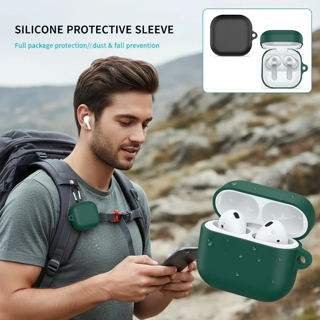 Silikon-Kopfhörerhülle, staubdicht, stoßfest, Bluetooth-Kopfhörerhülle, bunt, Anti-Drop für Samsung Galaxy Buds4 4 Pro Image