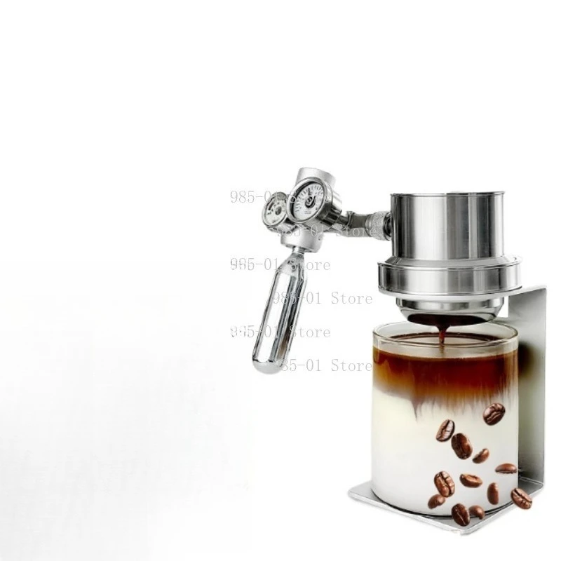 Kleine Pneumatische Kaffeemaschine Tragbarer Haushalts-Espressokocher mit Handdruckextraktion Italienischer Espressodispenser Image