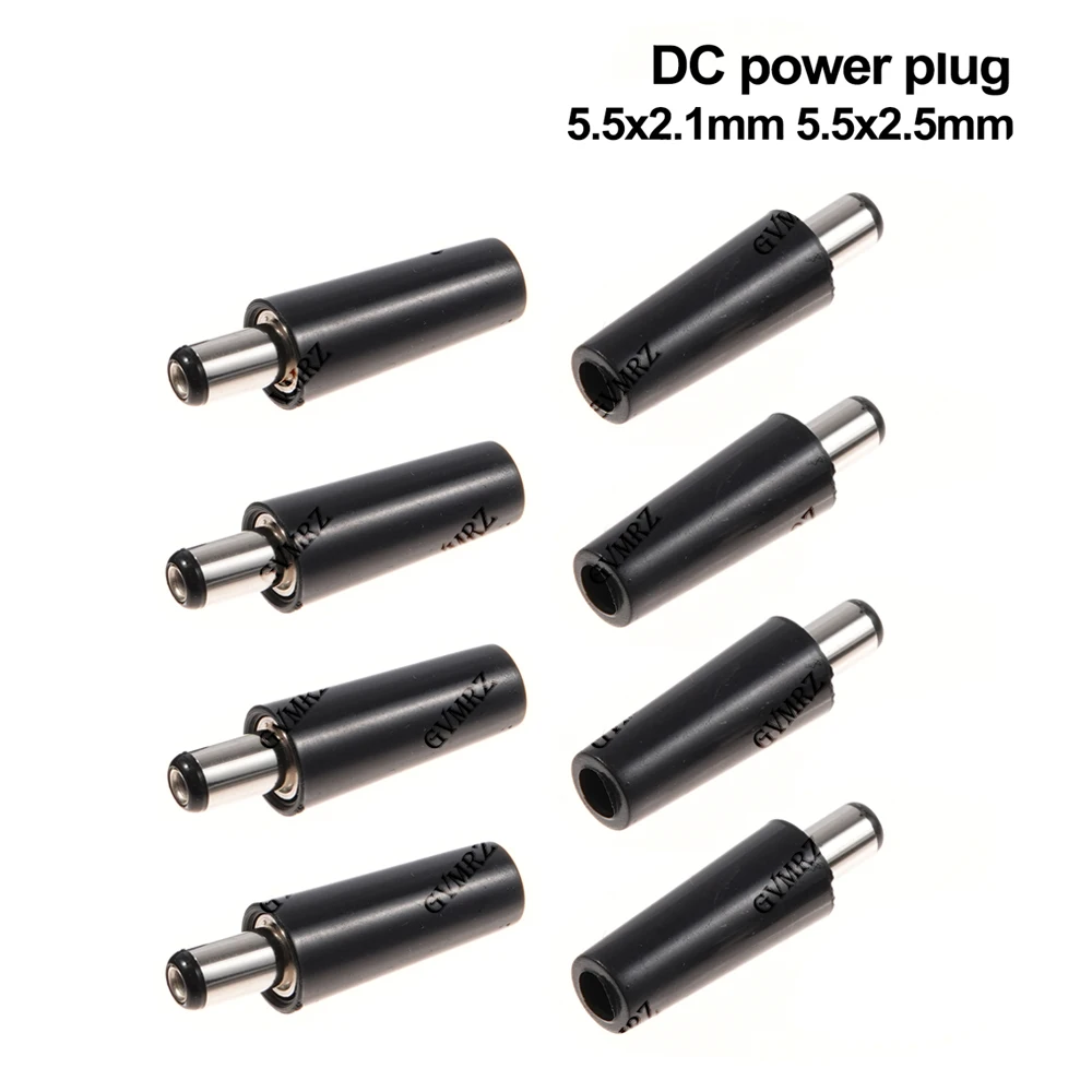 10 Stück DC005 5,5 x 2,1 mm 5,5 x 2,5 mm DC-Netzstecker, männlicher Rundstecker, Drahtschweißtyp, Verdrahtungsschweißkopf 5,5 x 2,1 mm, 5,5 x 2,5 mm Image