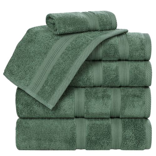 Smart Dry Zero Twist Bath Towel Set Six Piece Set, Six Piece Set, Green