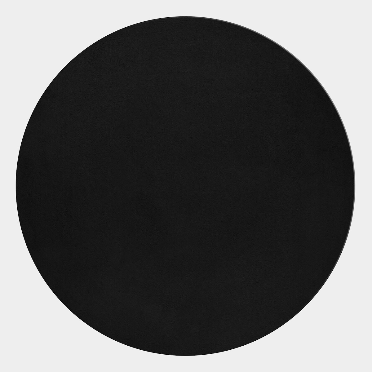 Teppich Wohnzimmer Einfarbig Pflegeleicht Waschbar Strapazierfähig Schlafzimmer OEKO-TEX Rund Schwarz 160x160 cm – NECKAR von Kadima Design Image