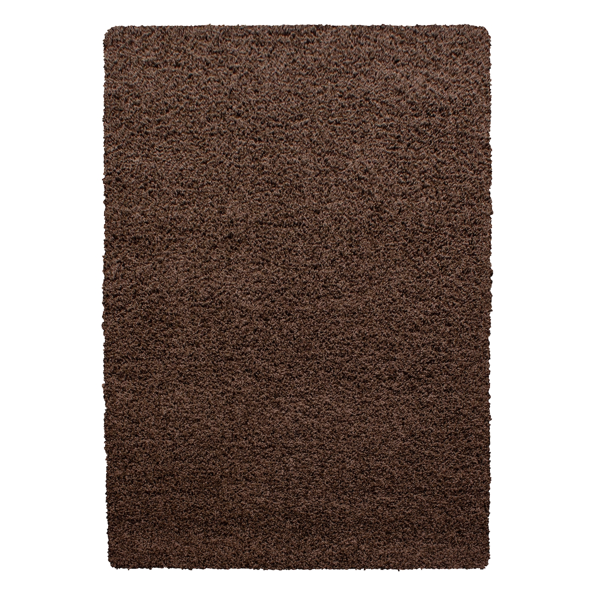 Teppich Waschbar Shaggy Uni Kuschelig Strapazierfähig Schlafzimmer Esszimmer Braun 240x340 cm OEKO-TEX Gekettelt – RHEIN von Kadima Design Image