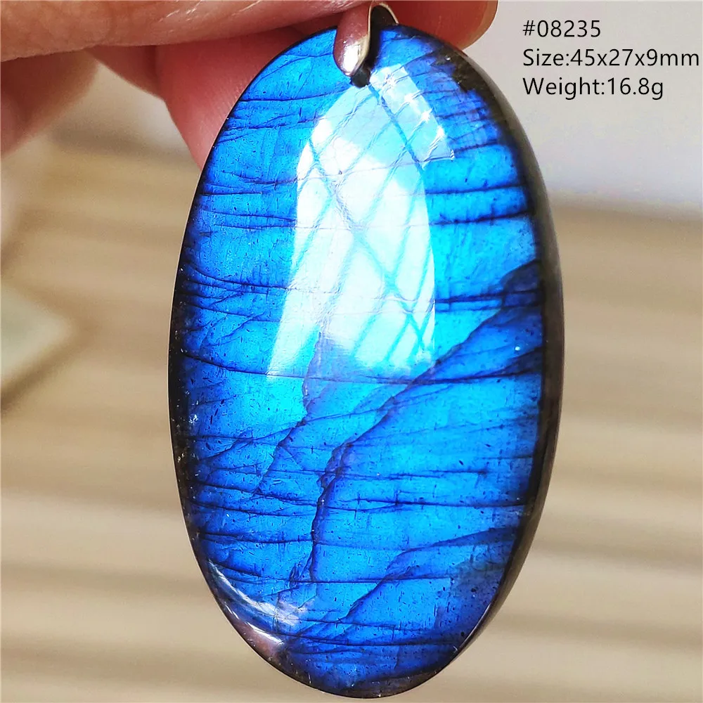 Natürliche Blaue Labradorit-Anhänger-Halskette, Modeschmuck, Wassertropfen-Form für Damen und Herren, AAAAAA-Qualität Image