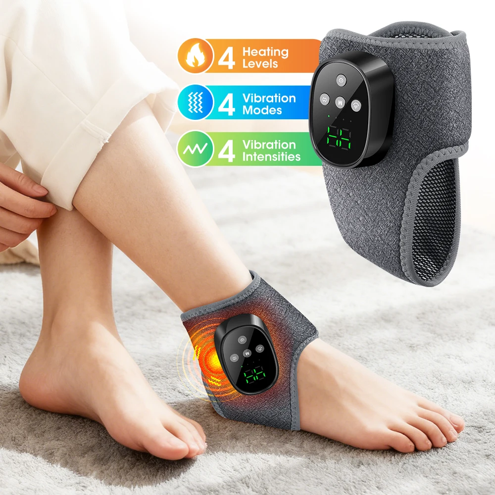 Elektrisches Knöchel-Heizmassagegerät mit Wärmekompresse und Vibration für Fuß, Knöchel und Handgelenk zur Gelenkschutz und Knöchelstütze Image