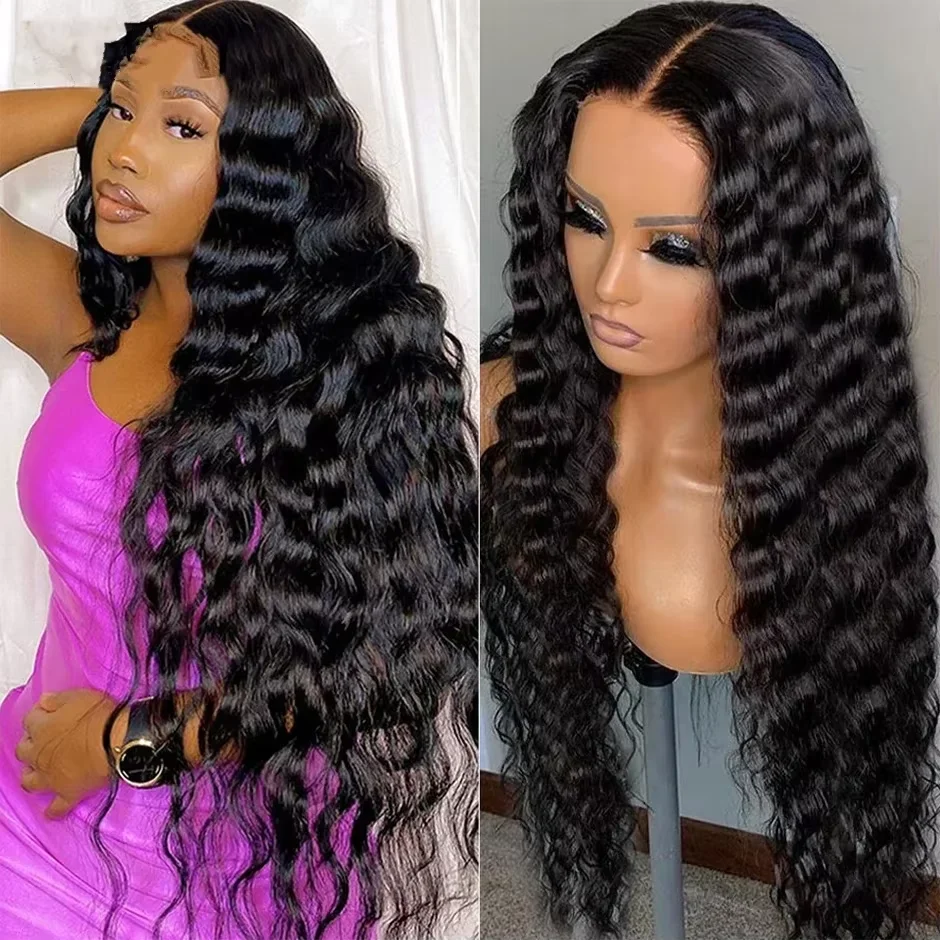 Yawawe Hair Glueless Preplucked Deep Wave Echthaarperücken bereit zum Go HD Lace Frontal Perücke Wear Go Echthaarperücken für Frauen Image