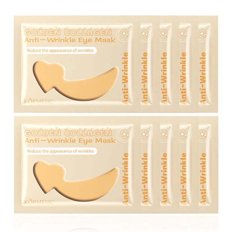KORMESIC Kristall-Kollagen Augenmaske Gegen Augenringe Anti-Falten Anti-Aging Feuchtigkeitsspendende 24K Gold Augenpatches Pflege Image