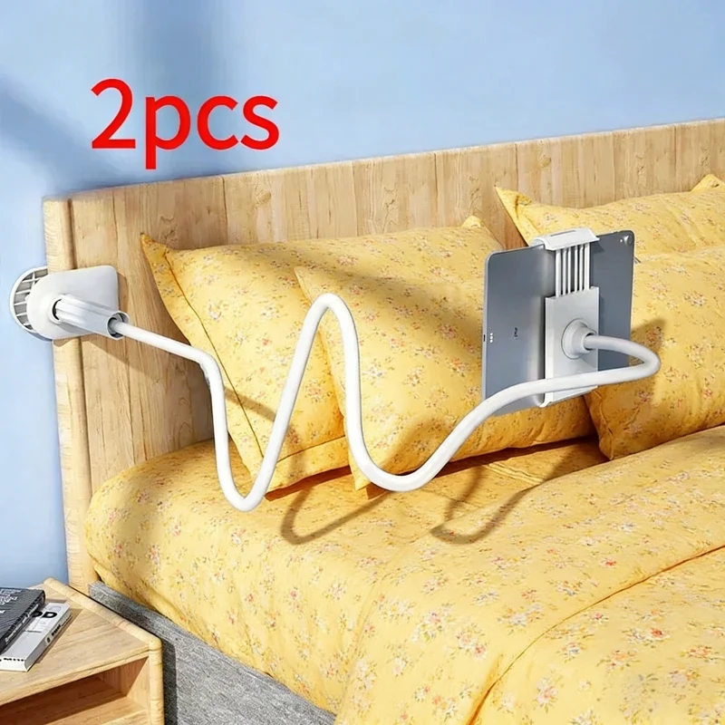 2 Stück 128cm Hochwertiger Handy- und Tablet-Ständer, Flexibler Bettseitiger Desktop-Halter für Live-Streaming Image