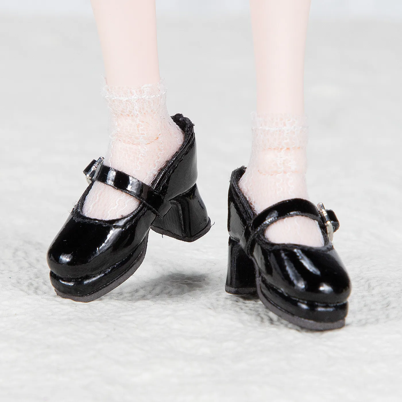 Blyth Schwarze High Heels Schuhe Mini-Spielzeugzubehör Ob22 Schuhe Azone Puppenschuhe Kleine Stoff-Ufdoll Mini-Body Ob24 Handgefertigte Schuhe