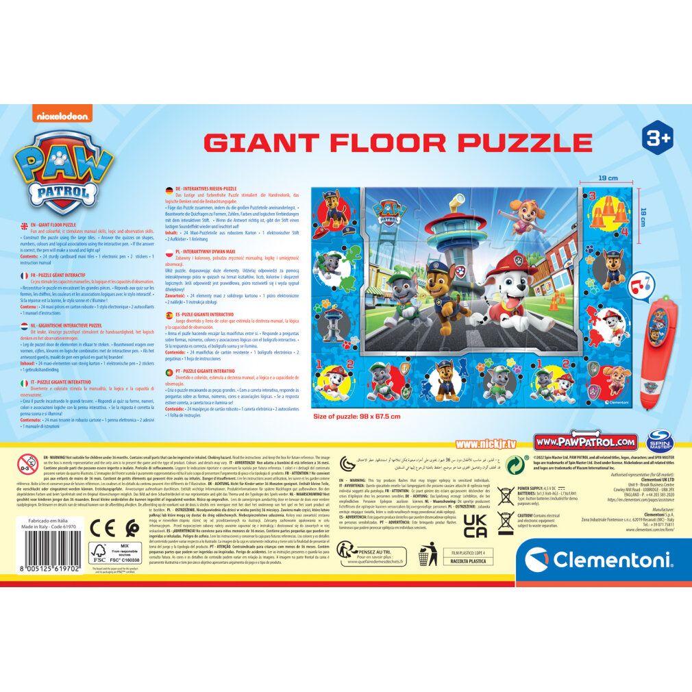 Puzzle a quiz del ragazzo dei Paw Patrol 1 St