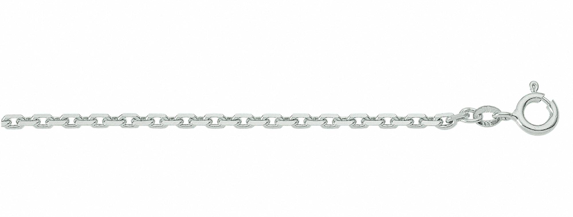 Kette ohne Anhänger ADELIA´S "Ankerkette Halskette 925 Silber – Silberkette" Gr. 38, silber, Halsketten, Damen, 38, Silber 925 (Sterlingsilber), Silberkette