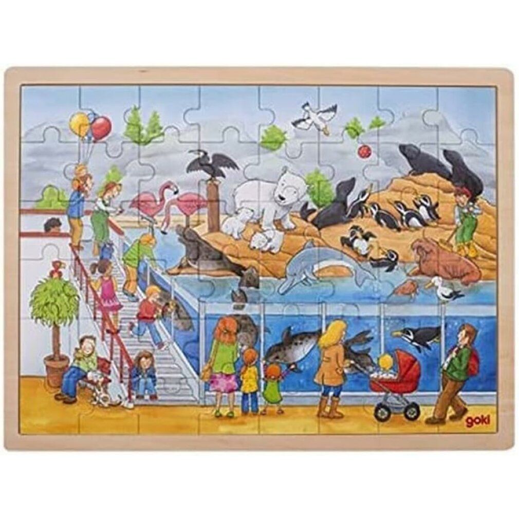 Puzzle di legno Goki - Zoo, 48 pezzi. 1 St