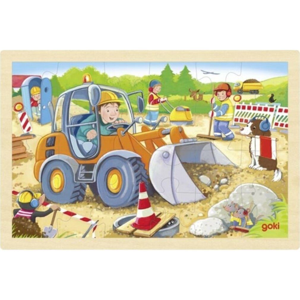 goki puzzle builder in legno 24 pezzi 1 St