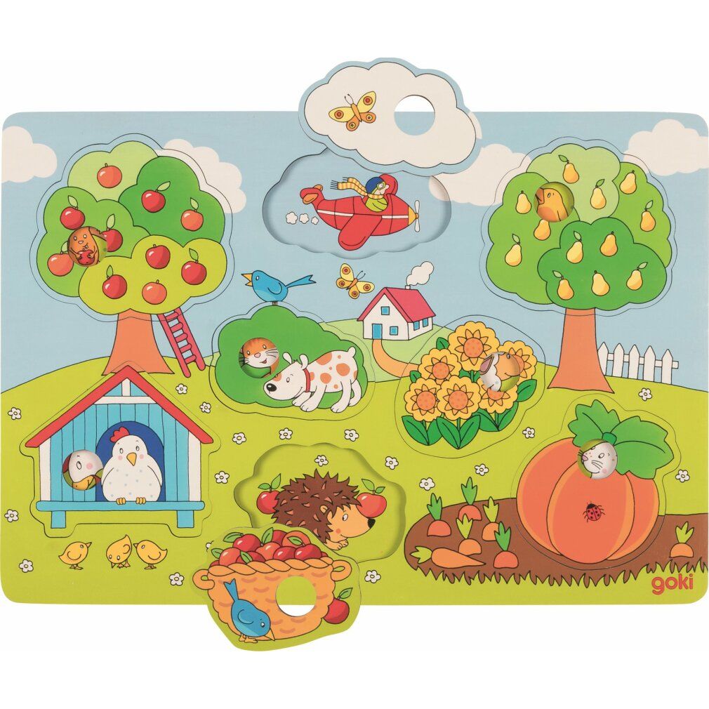 Puzzle in legno goki In giardino 1 St