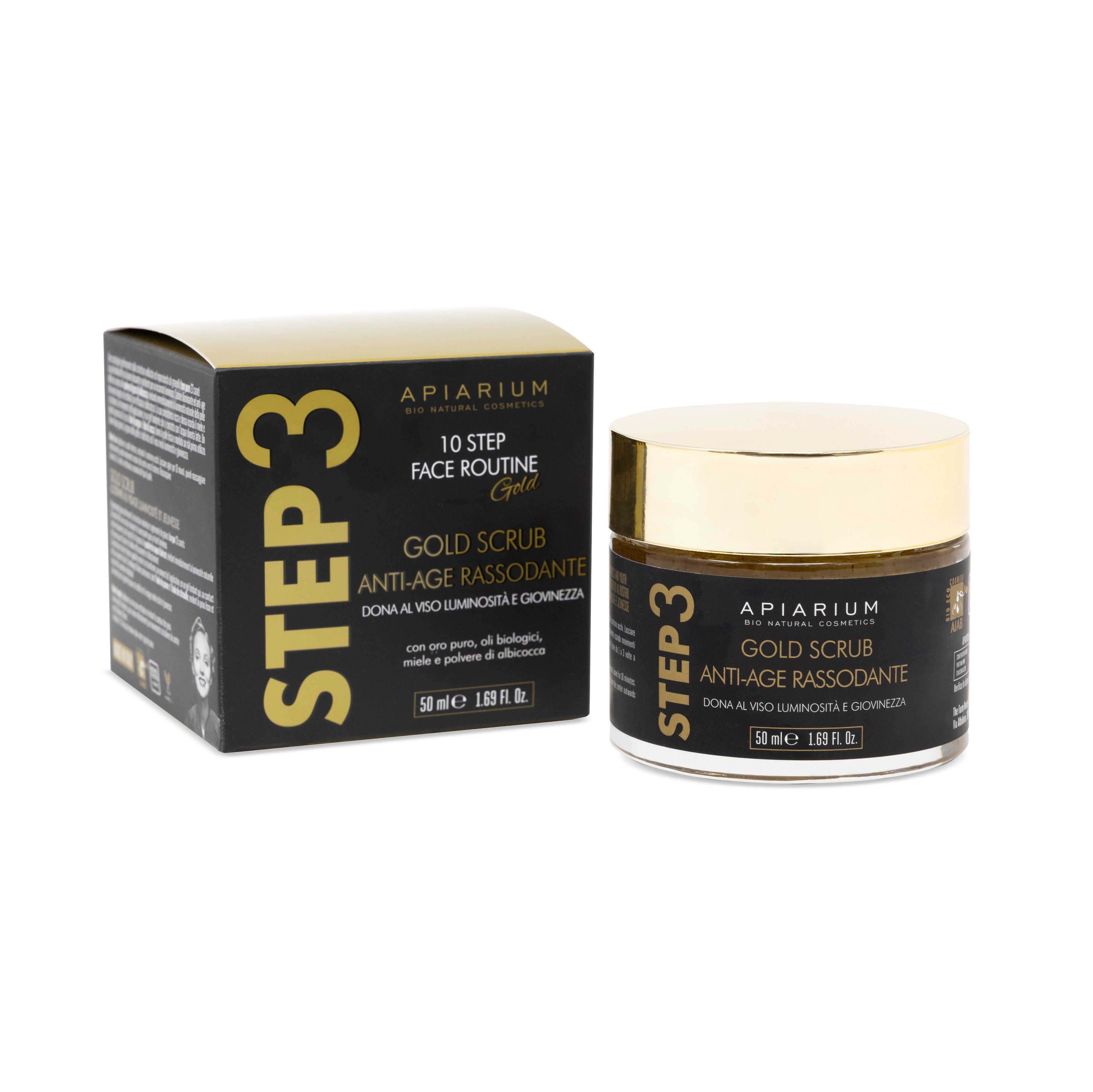 Apiarium Bio Gold Scrub Viso Anti-Age Rassodante Step 3 50 ml Peeling