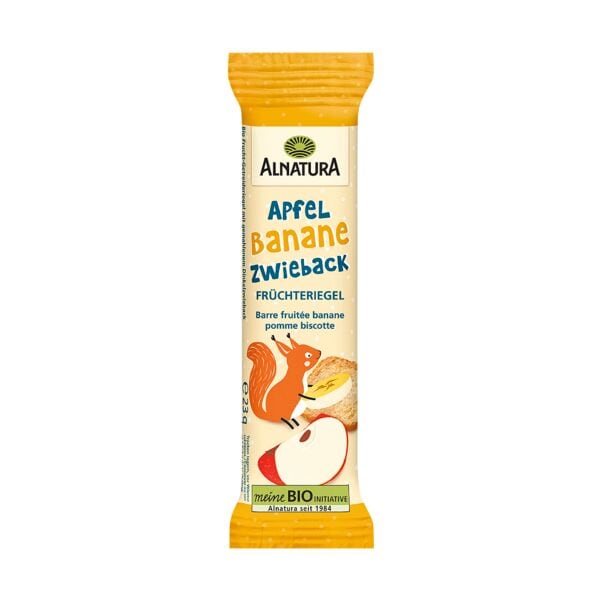 Alnatura Kurzes MHD: Bio Fruchtriegel »Apfel-Banane-Zwieback« 23 g Image